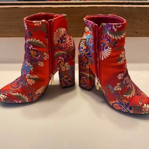 Bamboo Red Booty Heels